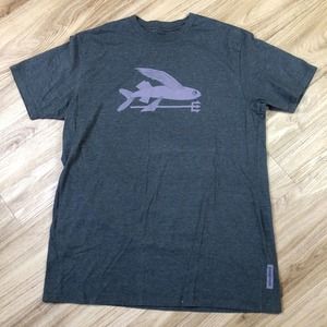 Patagonia T-Shirt XL Slim Fit Gray Fish Logo Graphic Tee